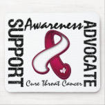 Support Awareness Advocate Cure Throat Cancer Mouse Pads