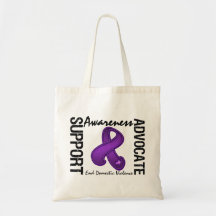 Support Awareness Advocate End Domestic Violence Tote Bag