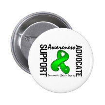 Support Awareness Advocate Traumatic Brain Injury Button