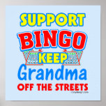 Support Bingo Grandma Posters
