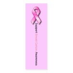 Support Breast Cancer Awareness bookmark business cards