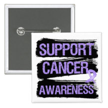 Support Cancer Awareness Grunge Buttons
