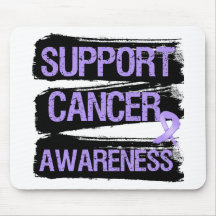 Support Cancer Awareness Grunge Mouse Pads