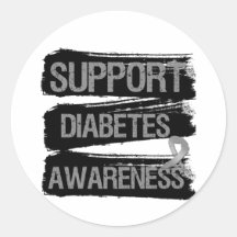 Support Diabetes Awareness Grunge Sticker