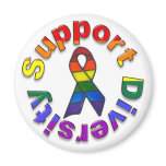 Support Diversity Refrigerator Magnets
