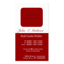 Support et agents immobiliers de photo cartes de visite personnelles