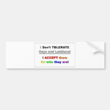 Support Gays and Lesbians Bumper Stickers