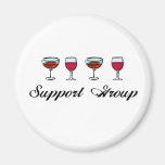 Support Group Wine Glasses Magnets