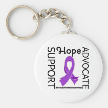 Support Hope Advocate Domestic Violence Keychain
