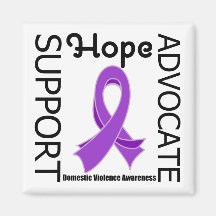 Support Hope Advocate Domestic Violence Fridge Magnets