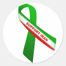 Support Iran Round Stickers