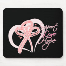 Support Love Hope - Breast Cancer Mousepads