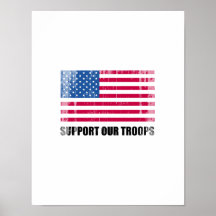 Support our troops (2) Faded.png Print
