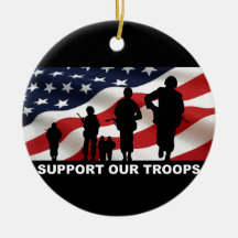 Support our troops army armed forces usa ornament