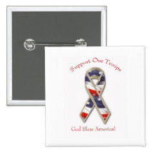 Support our troops buttons