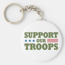 Support Our Troops - Green Key Chains