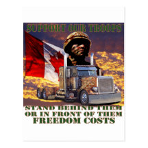 Support Our  Troops Post Cards