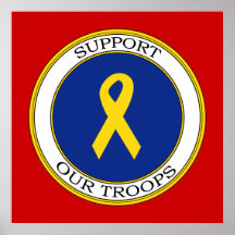 Support Our Troops Ribbon Poster