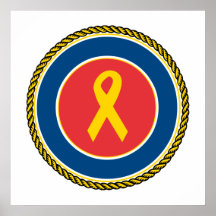 Support Our Troops Ribbon Poster
