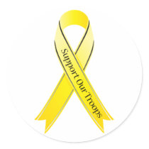 Support Our Troops Round Stickers