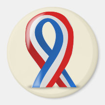 Support Patriotism Awareness Ribbon Refrigerator Magnet