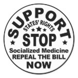 Support States' Rights - Stop Socialized Medicine stickers