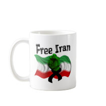 Support The Green Wave, Free Iran Mugs
