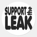 Support The Leak Round Sticker