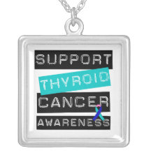 Support Thyroid Cancer Awareness Custom Jewelry
