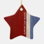 Support Troops and Veterans Military Patriotic Ornament