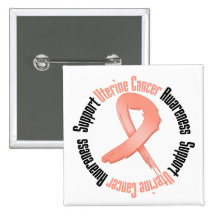 Support Uterine Cancer  Awareness Buttons