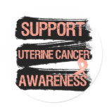 Support Uterine Cancer Awareness Grunge stickers