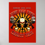 Support Viet Nam/Legacy Vets MC Art Red Background Print