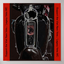Support Viet Nam Vets MC Red Poster
