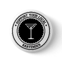 Support Your Local Bartender Pins