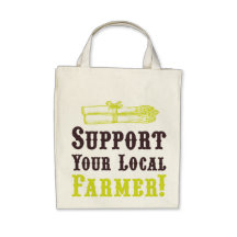Support Your Local Farmer! Organic Tote Tote Bag