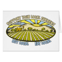 Support Your Local Farmers Greeting Card