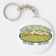Support Your Local Farmers Keychains