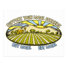 Support Your Local Farmers Post Cards