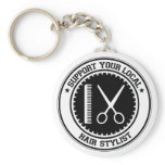 Support Your Local Hair Stylist keychains