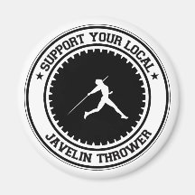Support Your Local Javelin Thrower Refrigerator Magnets