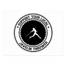 Support Your Local Javelin Thrower Post Cards