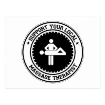 Support Your Local Massage Therapist Post Cards