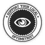 Support Your Local Optometrist Round Sticker