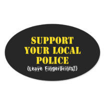 Support Your Local Police Oval Stickers