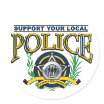 Support Your Local Police Round Sticker