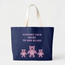 Support Your Right To Arm Bears Cute Animal Rights Bags