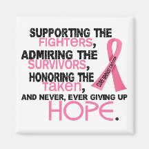 Supporting Admiring Honouring 3.2 Breast Cancer Refrigerator Magnet