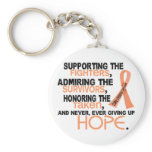 Supporting Admiring Honouring 3.2 Uterine Cancer keychains