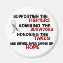 Supporting Admiring Honouring 3 LUNG CANCER Magnets